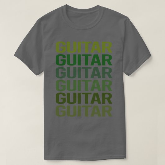 Gitarrist im grünen Text T-Shirt (Design vorne)