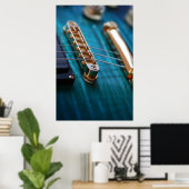 Gitarrist in blau poster (Heimbüro)