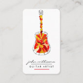 Gitarrist Instrument Music Teacher DJ Event Manage Visitenkarte (Vorderseite)