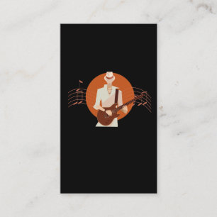 Gitarrist Jazz Lover Electric Gitarrenmusiker Visitenkarte