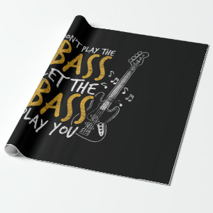 Gitarrist Ließ die Bass Gitarre Geburtstag Geschenkpapier