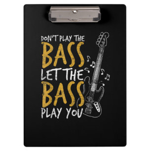Gitarrist Ließ die Bass Gitarre Geburtstag Klemmbrett