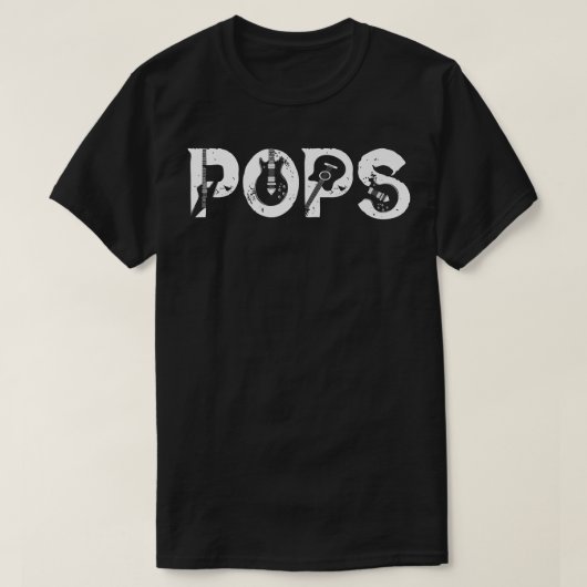 Gitarrist Lover Gitarrist Pops Funny Music Fathers T-Shirt (Design vorne)