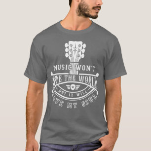 GItarrist Music Rettete die World Guitar Neck Long T-Shirt