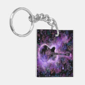 Gitarrist Music Schlüsselanhänger (Vorderseite links)