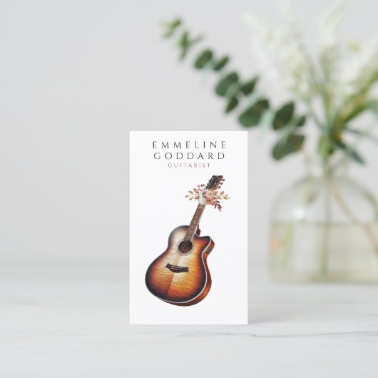 Gitarrist Musician Musician Teacher Visitenkarte (Stehend Vorderseite)