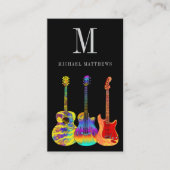 Gitarrist Musiker Custom QR Code Social Media Visitenkarte (Vorderseite)