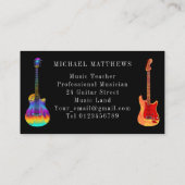 Gitarrist Musiker Custom Visitenkarte (Rückseite)