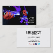 Gitarrist-Musiker für Musikindustrie-Karte Visitenkarte (Vorne/Hinten)