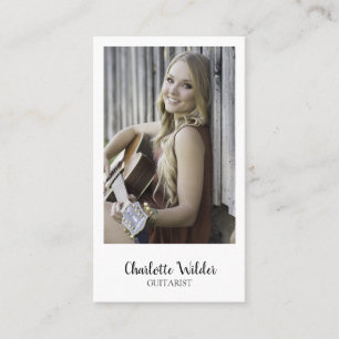 Gitarrist Musiker Lehrer Custom Foto Visitenkarte