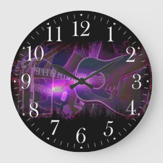 Gitarrist-Musikfreund-Wanduhr Große Wanduhr