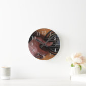 Gitarrist-Musikfreund-Wanduhr Runde Wanduhr (Zuhause)