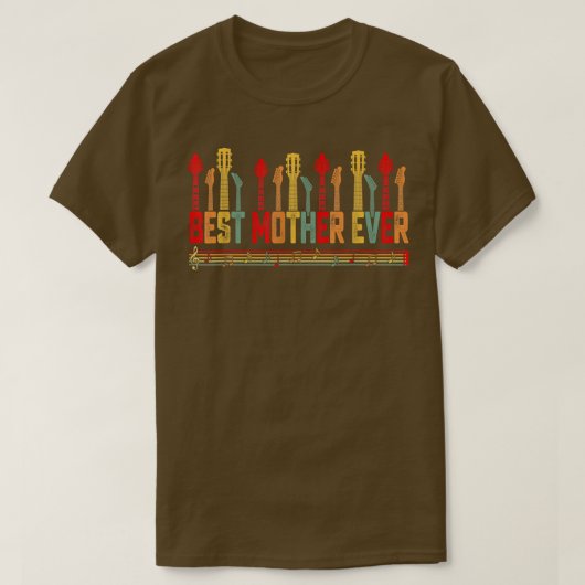 Gitarrist Mutter Beste Mutter je Gitarrenmutter T-Shirt (Design vorne)
