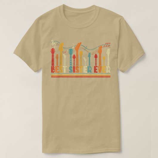 Gitarrist Mutter Beste Schwester je Gitarrenmutter T-Shirt (Design vorne)
