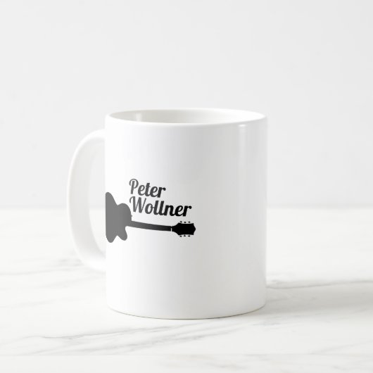 Gitarrist Name Acoustic Guitar Kaffeetasse (Vorderseite Links)