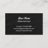 Gitarrist Peach Rose Design Guitar Instructor Visitenkarte (Rückseite)