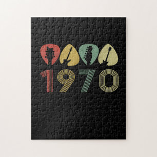 Gitarrist Plektrum 1970 Gitarrist Geburtstag Puzzle
