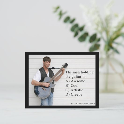 Gitarrist Postkarte (Stehend Vorderseite)