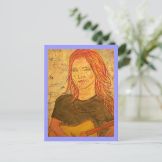 Gitarrist Postkarte (Stehend Vorderseite)