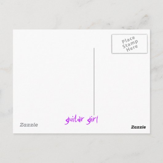 Gitarrist Postkarte (Rückseite)
