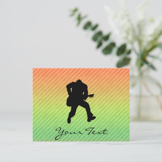 Gitarrist Postkarte (Stehend Vorderseite)