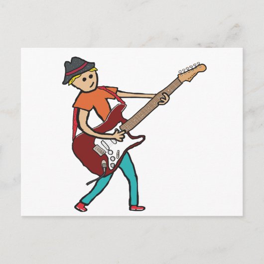 Gitarrist Postkarte (Vorderseite)