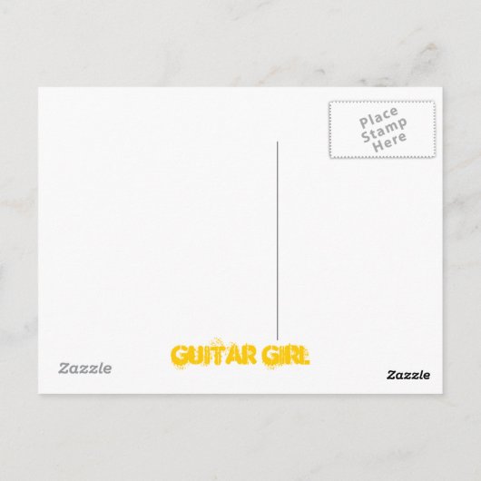 Gitarrist Postkarte (Rückseite)