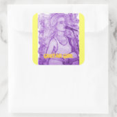 Gitarrist Quadratischer Aufkleber (Tasche)