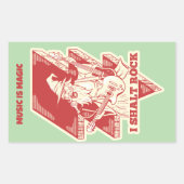 Gitarrist Rechteckiger Aufkleber (Vorderseite)