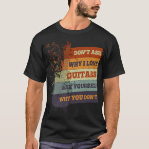 Gitarrist Retro Grunge Vintag Distress Guitar Lov T-Shirt