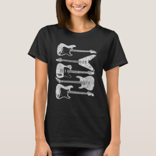 Gitarrist Retro Style für Gitarrist T-Shirt