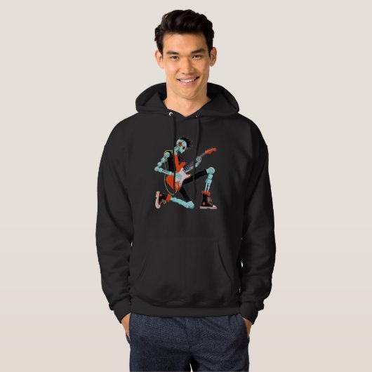 Gitarrist Robot Hoodie (Vorne ganz)