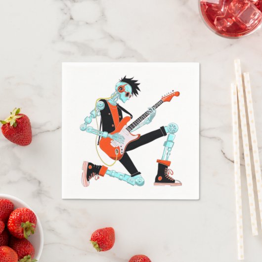 Gitarrist Robot Serviette (Beispiel)