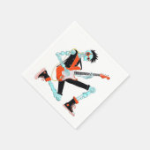 Gitarrist Robot Serviette (Ecke)