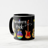 Gitarrist Rock Colorful Guitars Tasse (Vorderseite Links)