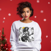 Gitarrist Rock Star Girl w T-Shirt