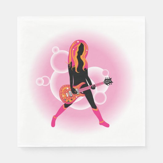 Gitarrist Serviette (Vorderseite)