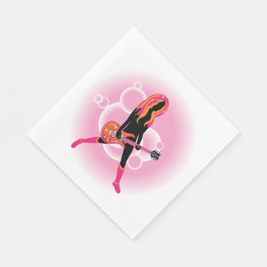 Gitarrist Serviette (Ecke)