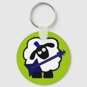 Gitarrist Sheep Schlüsselanhänger (Vorderseite)