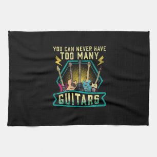 Gitarrist Sie können nie zu viele Gitarren Xmas ha Geschirrtuch