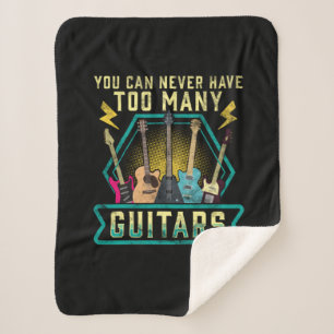Gitarrist Sie können nie zu viele Gitarren Xmas ha Sherpadecke