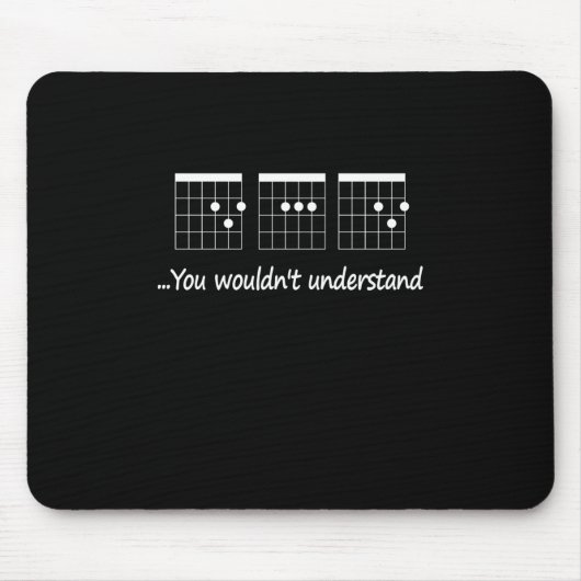 Gitarrist Sie würden nicht verstehen Geburtstag Mousepad (Vorne)