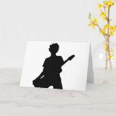 Gitarrist Silhouette - B&W Karte (Gelbe Blume)