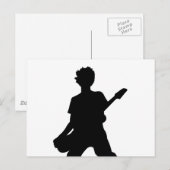 Gitarrist Silhouette - B&W Postkarte (Vorne/Hinten)