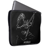 Gitarrist-Silhouette Laptopschutzhülle (Vorne Rechts)