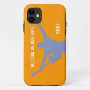 Gitarrist Silhouette Lieblingsmusiker Band Name 4 Case-Mate iPhone Hülle