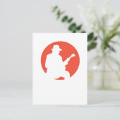 Gitarrist-Silhouette Postkarte (Stehend Vorderseite)