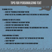 Gitarrist Slate Blue Trendy Rock Music Bedruckter Rucksack