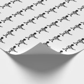 Gitarrist Strichmännchen Geschenkpapier (Ecke)