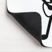 Gitarrist Strichmännchen Mousepad (Ecke)